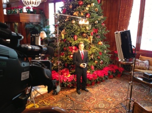 Doing Christmas promos at the Benson Hotel